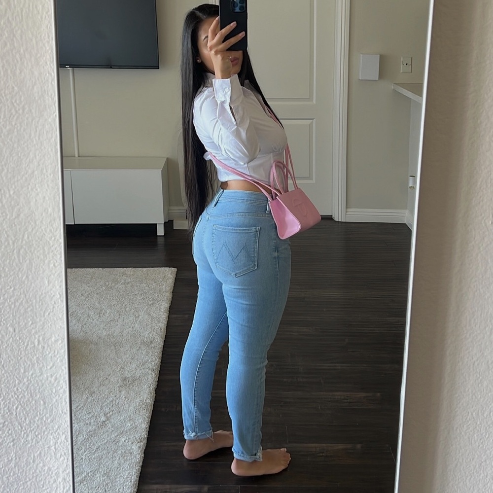 MOTHER denim The Stunner Ankle Fray